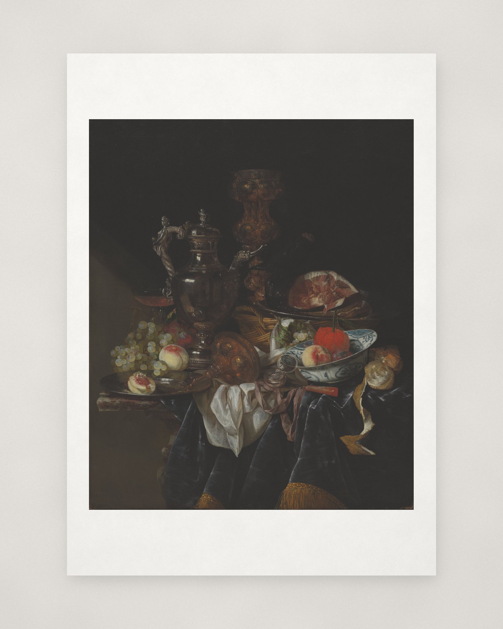 Silver Wine Jug, Ham, and Fruit — 2