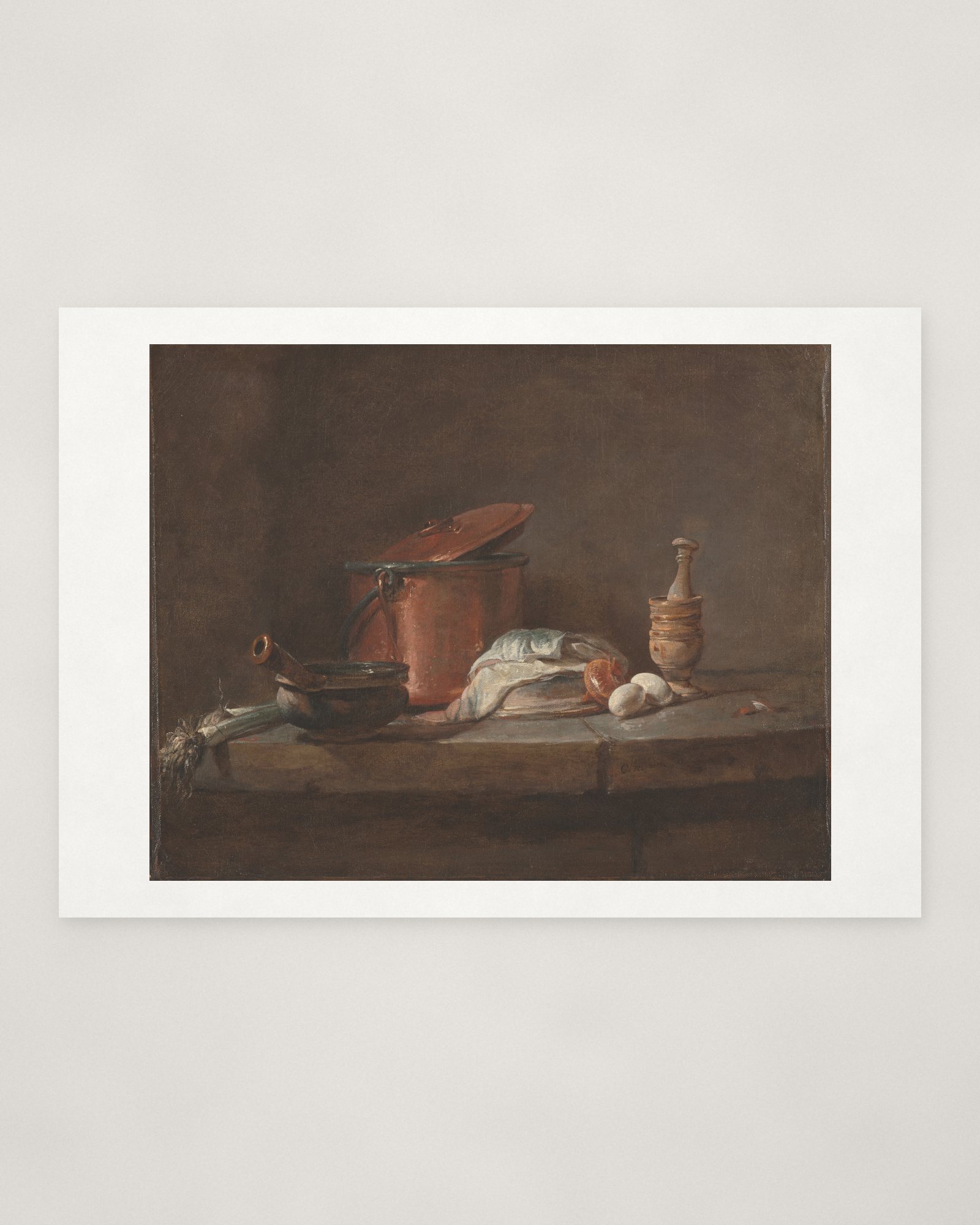 Kitchen Utensils with Leeks, Fish, and Eggs — 2