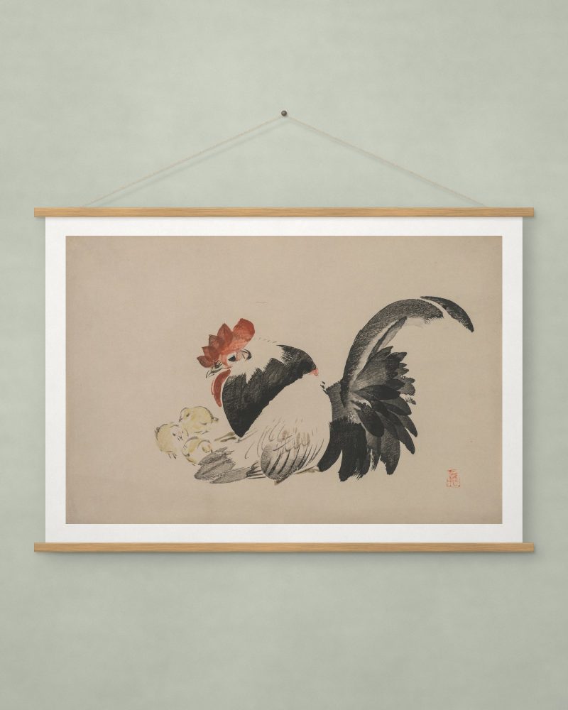 Rooster, Hen, and Chicks