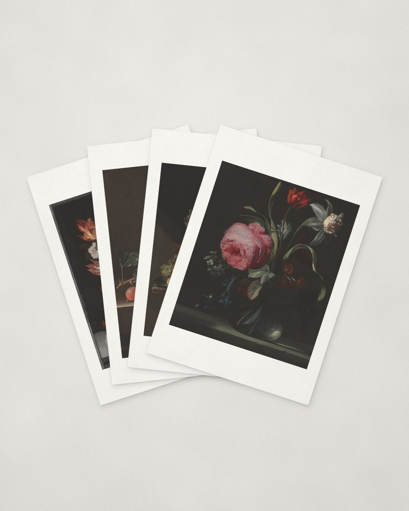 Dutch Still Life Cards — four cards fanned
