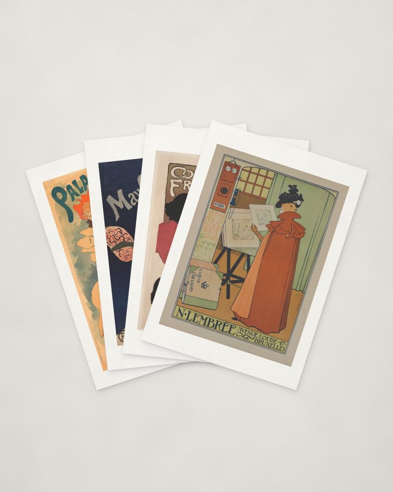 Belle Époque Poster Cards — four cards fanned